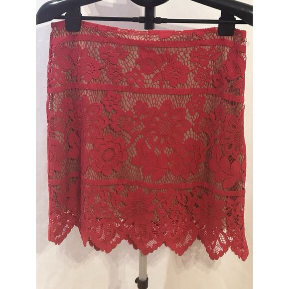 For Love And Lemons Dresses & Skirts - NWT For Love & Lemons Red Lace Skirt Women's size L
